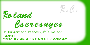 roland cseresnyes business card